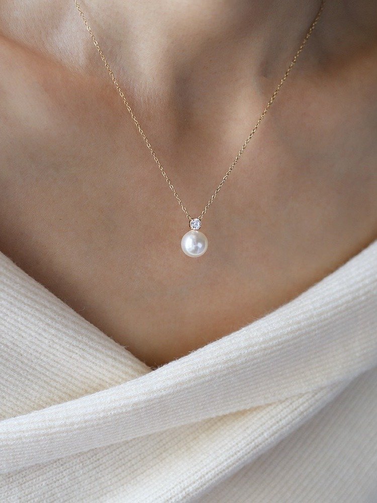 Pearl Pendant Necklace | 18K Gold Plated product image (3)