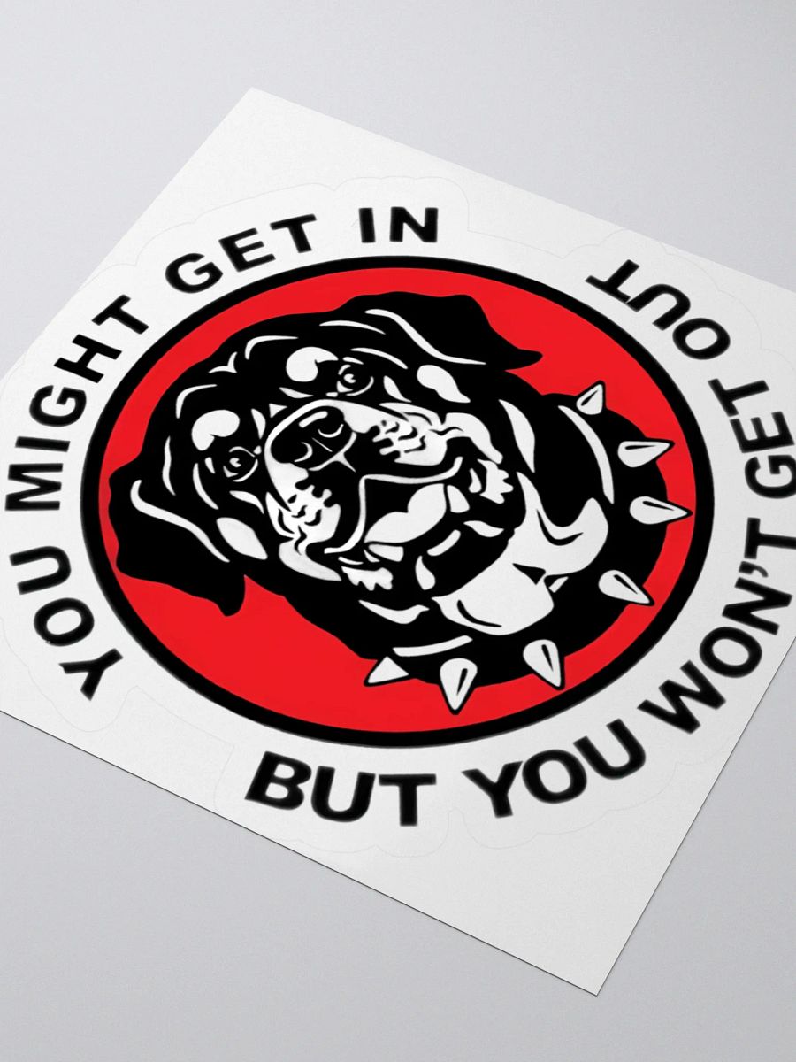 Rottweiler Warning Sticker product image (7)