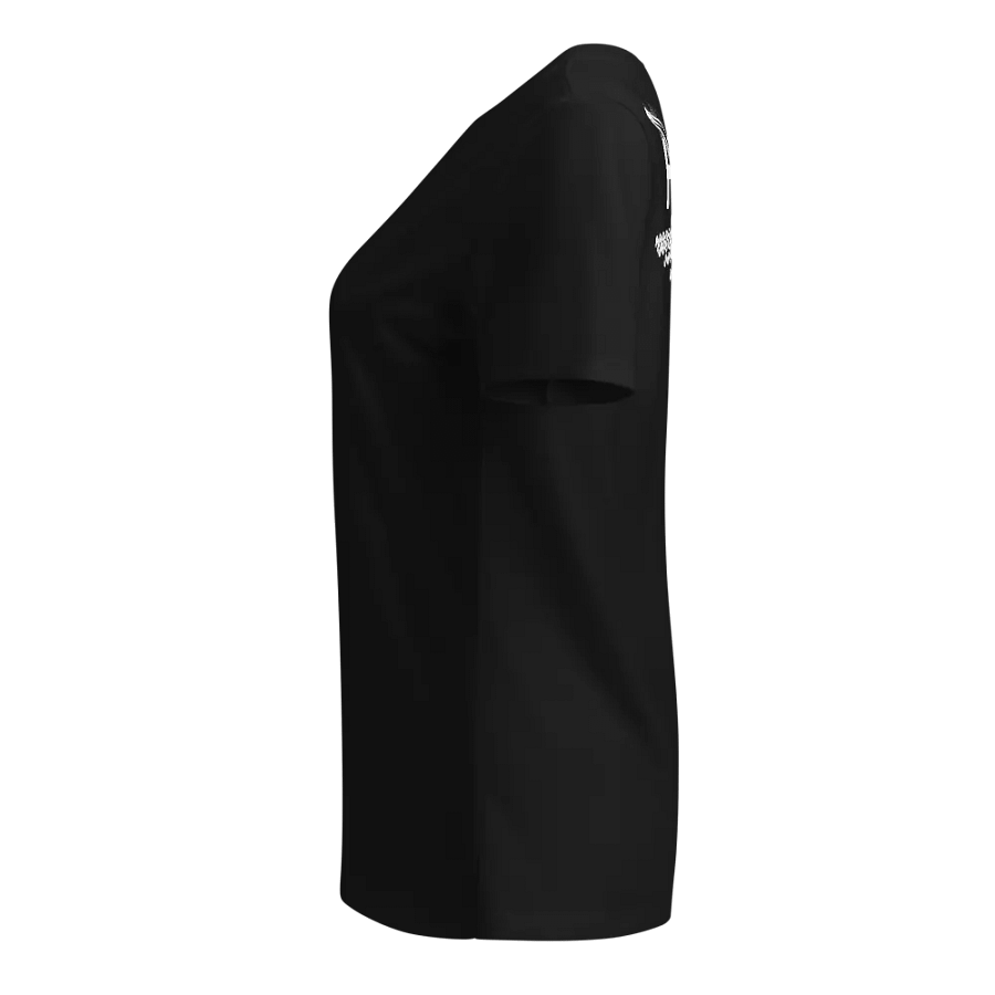 Women's Relaxed V-Neck T-Shirt - White HApex Gear Black Logo product image (21)