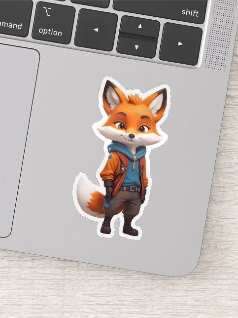 Adventurous and Cheerful Fox kiss-cut Sticker product image (3)
