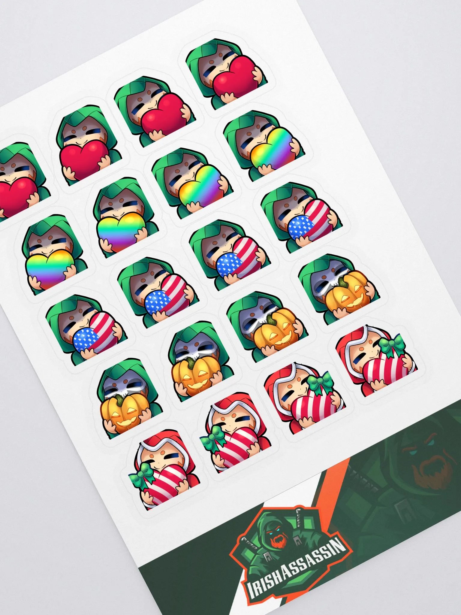 IrishAssassin Love Emote Sticker Sheet product image (1)