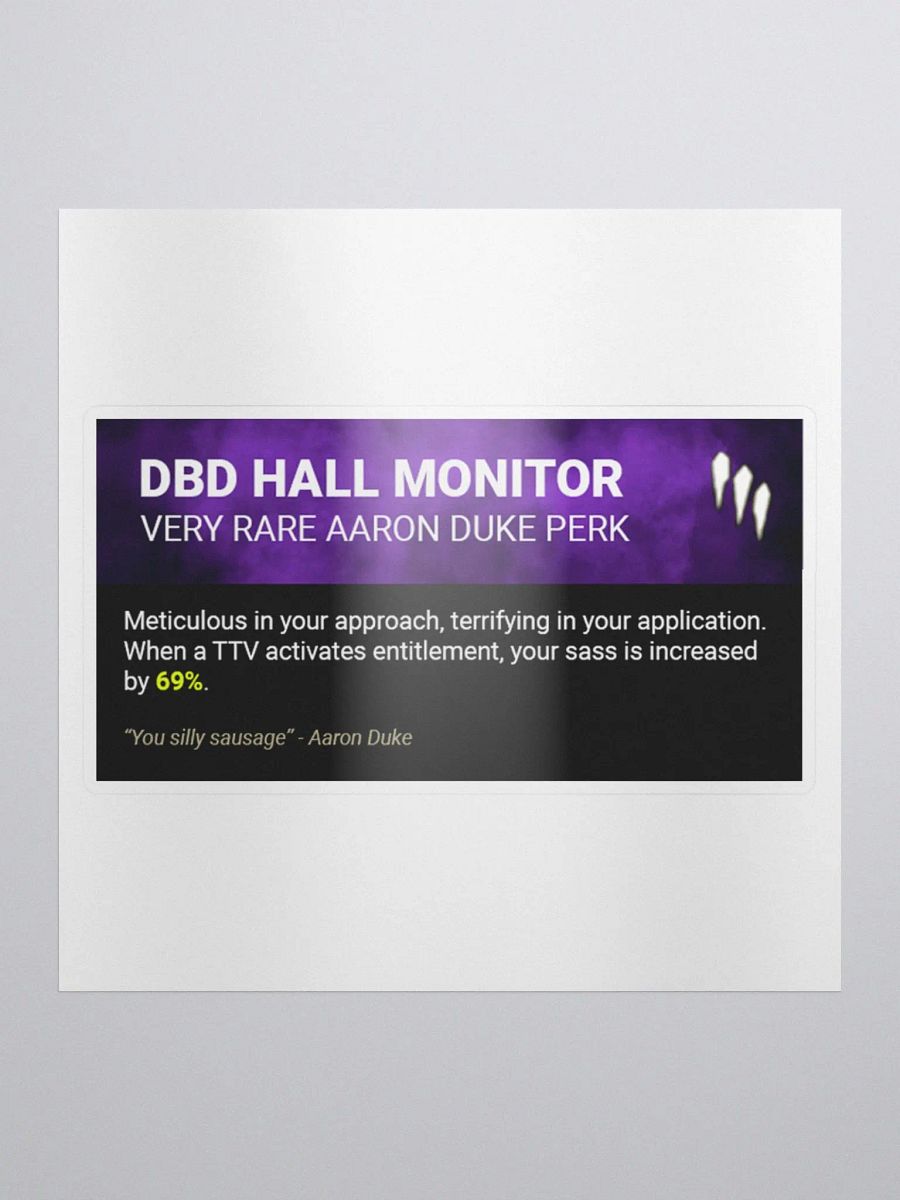 Hall Monitor Perk Description Sticker product image (1)