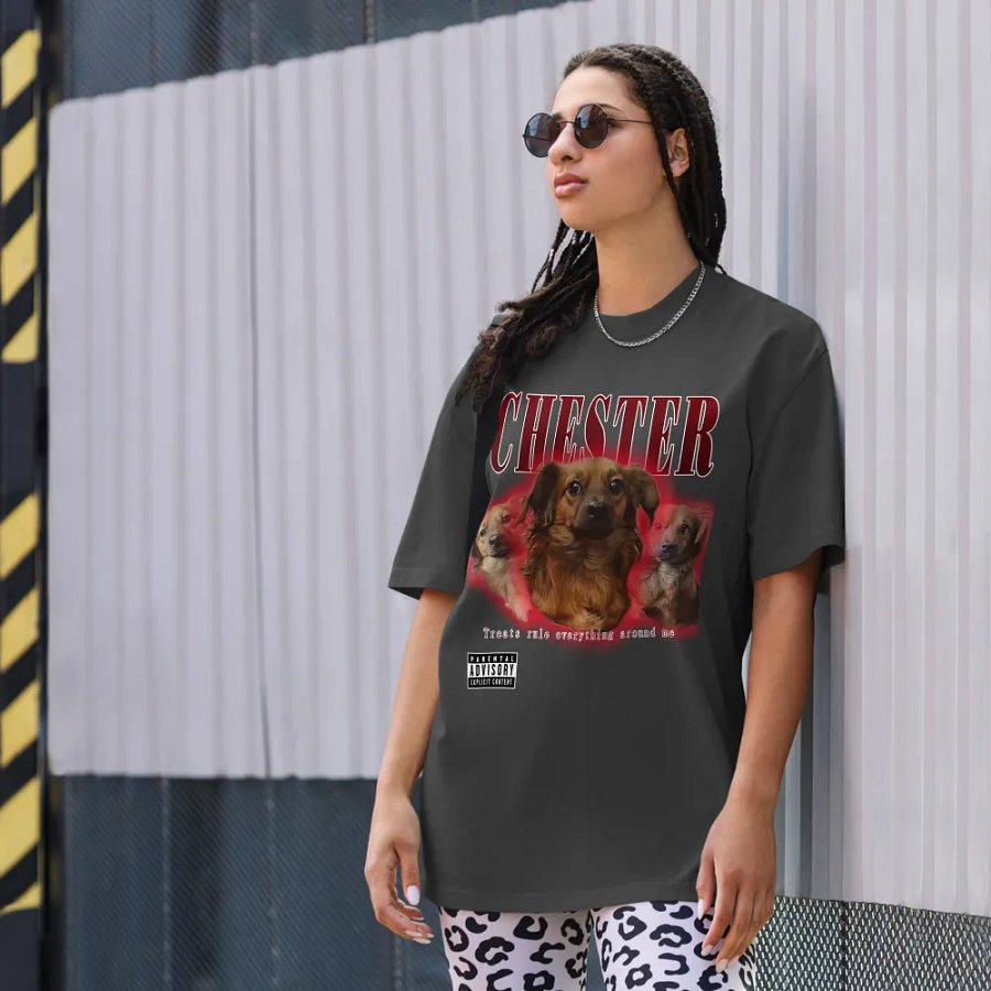 Chester Hip Hop Premium Oversized Faded T-Shirt product image (8)