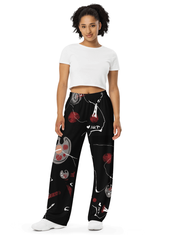ScribbleWear #1 Wide Unisex Pants/Black Palette product image (4)