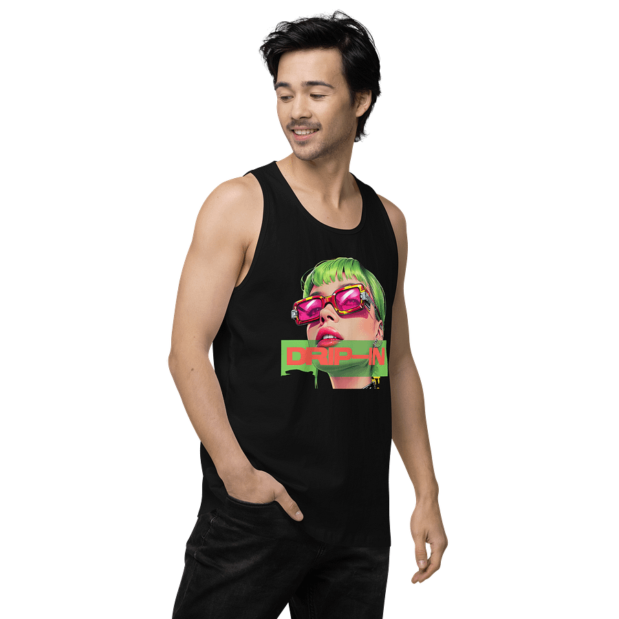 Vibrant Green Hair Unisex Tank Top-DRIP-IN product image (3)