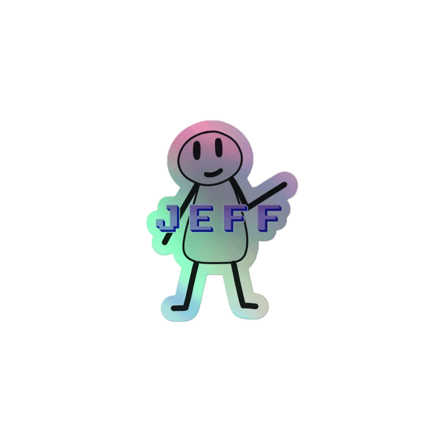 Jeff Holographic Sticker product image (1)
