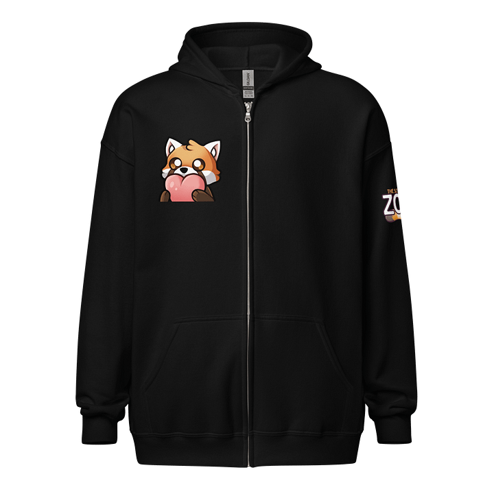Red Panda Heart Zip Hoodie product image (1)