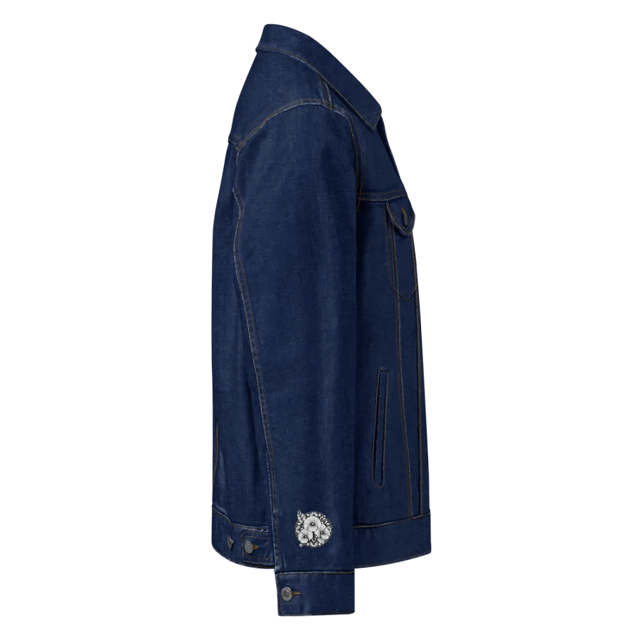 Threadfast Denim Jacket | AI-Crafted Art: Majestic Unicorn Head Illustration product image (6)