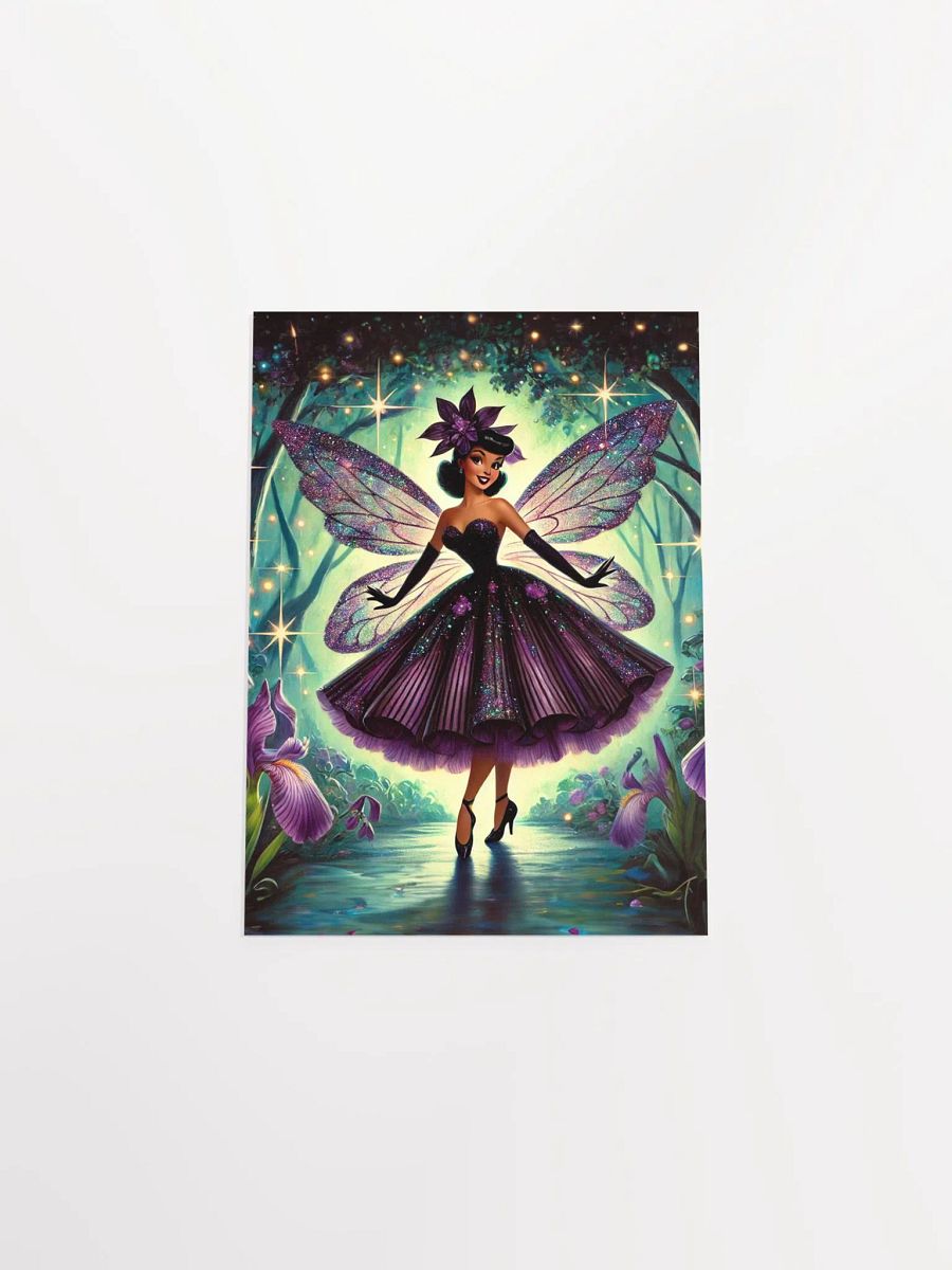 Enchanted Purple Iris Fairy Premium Matte Poster product image (32)