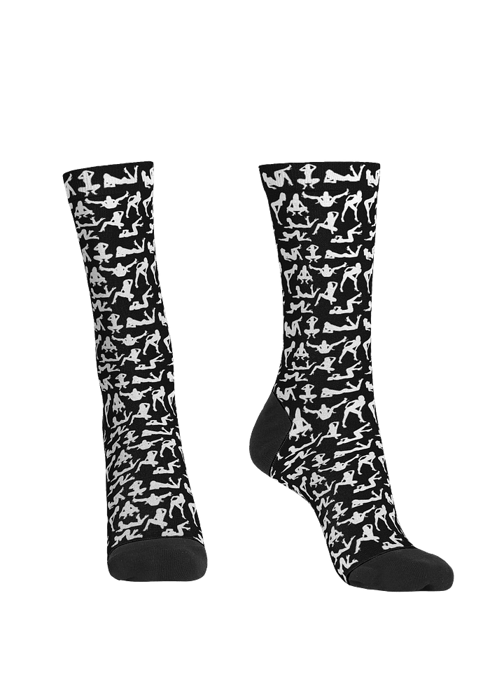 Eco-Chic Floral Fusion | Premium Sustainable Crew Socks product image (2)