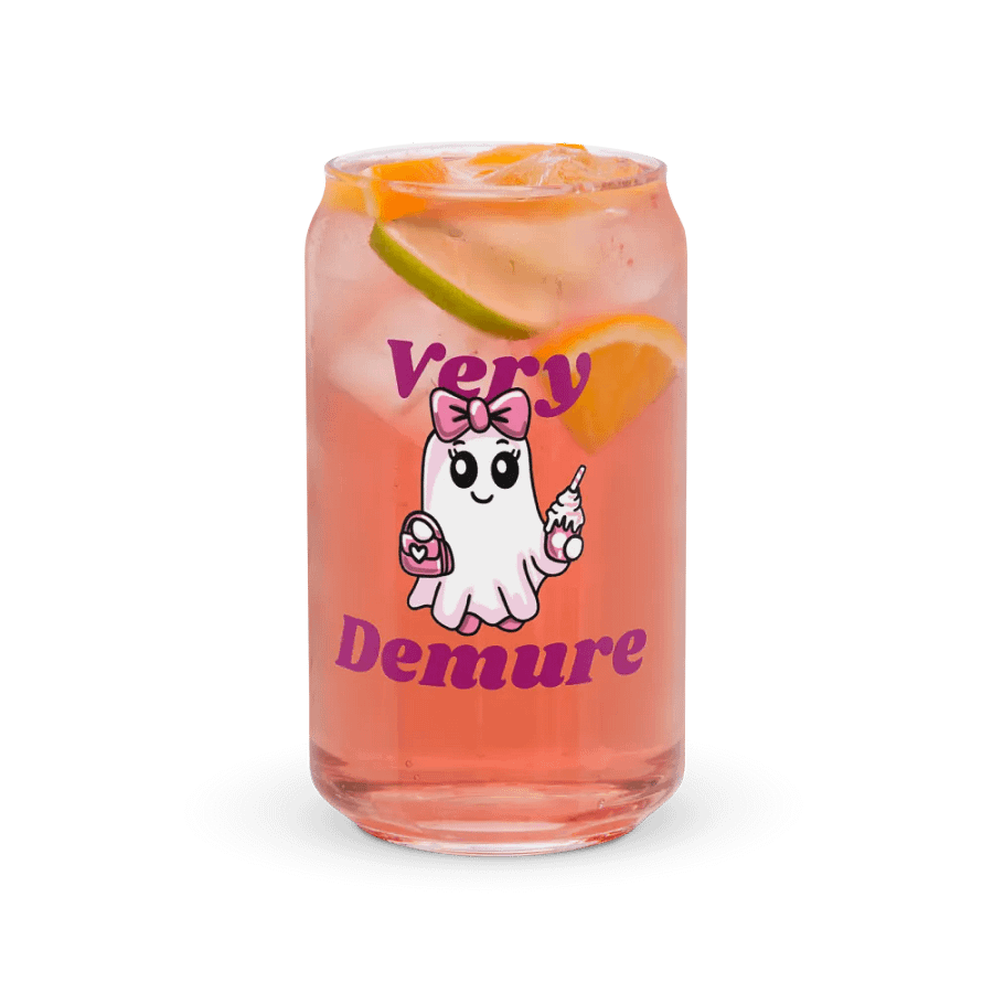 Very Demure Cute Ghost 16oz Can-Shaped Drinking Glass product image (2)