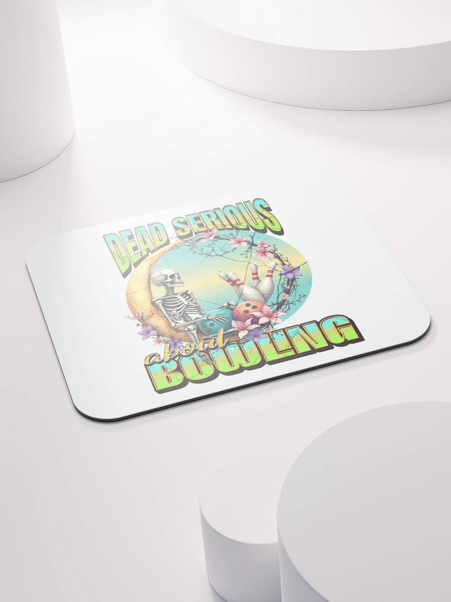Dead Serious About Bowling Skeleton Mouse Pad product image (4)