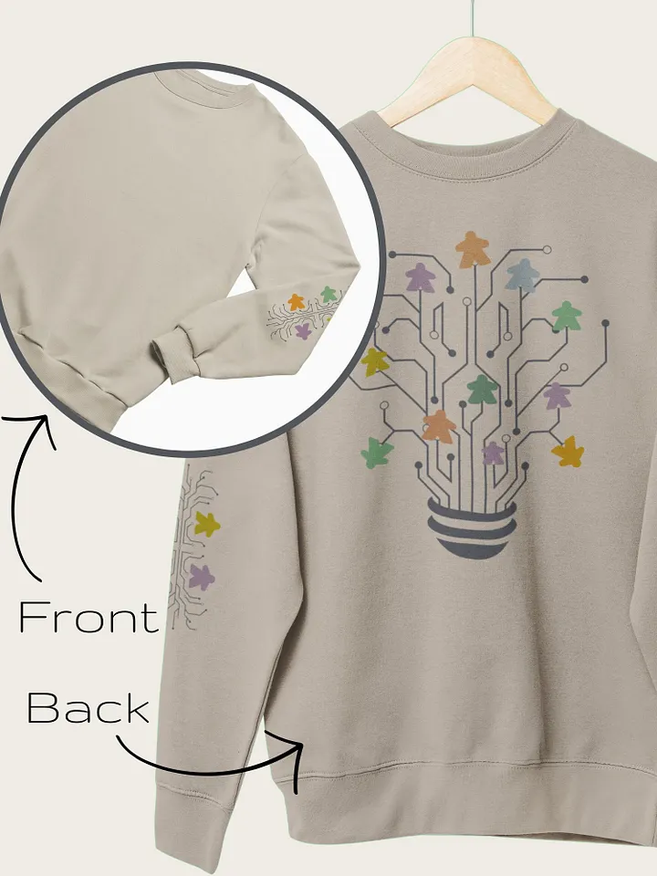 Meeple Flowerpot Sweatshirt for Board Gamers on Sand product image (2)