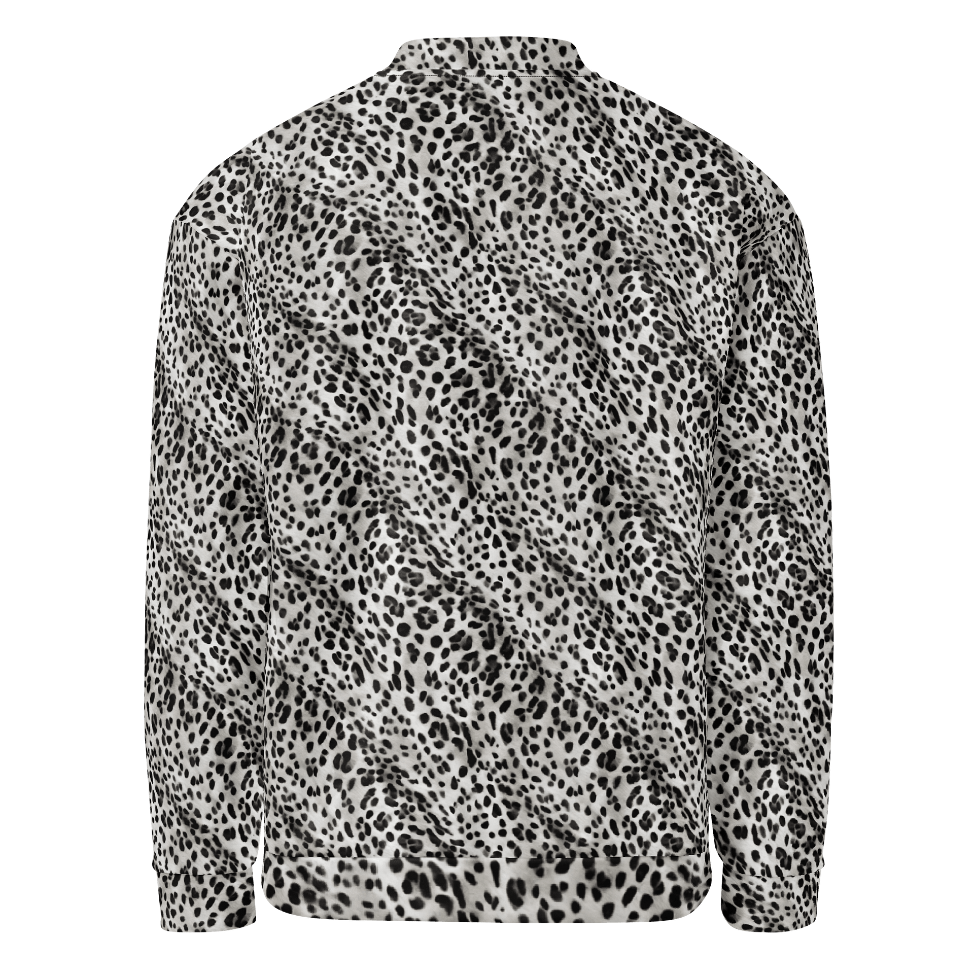 Grey Leopard Bomber Jacket product image (2)