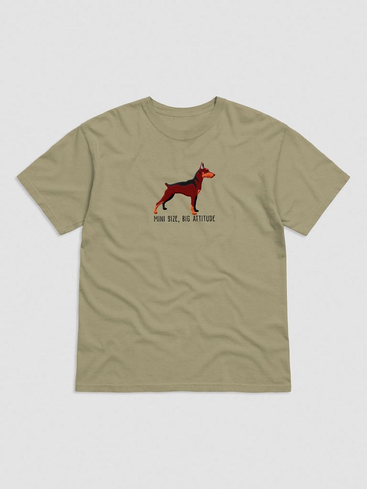 Mini Size, Big Attitude T-Shirt(Embroidered) of a Mini Pinscher(Red) product image (9)