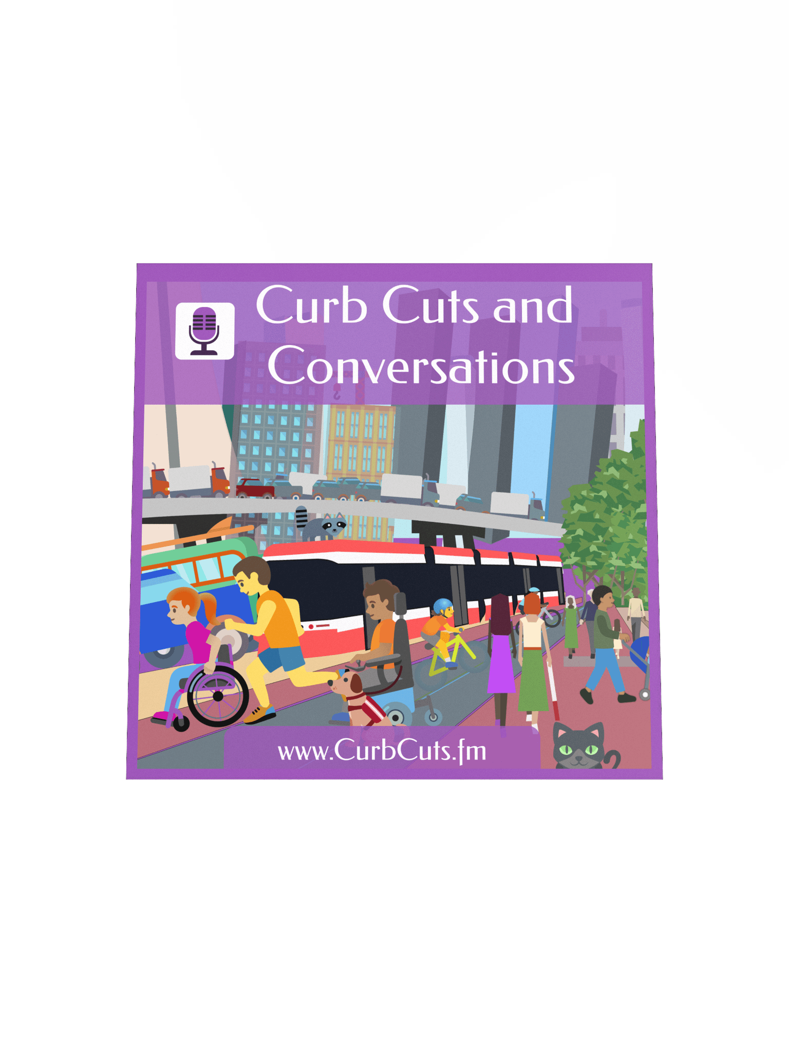 Curb Cuts and Conversations (Queen's Quay, Toronto Design): Square Posters product image (8)