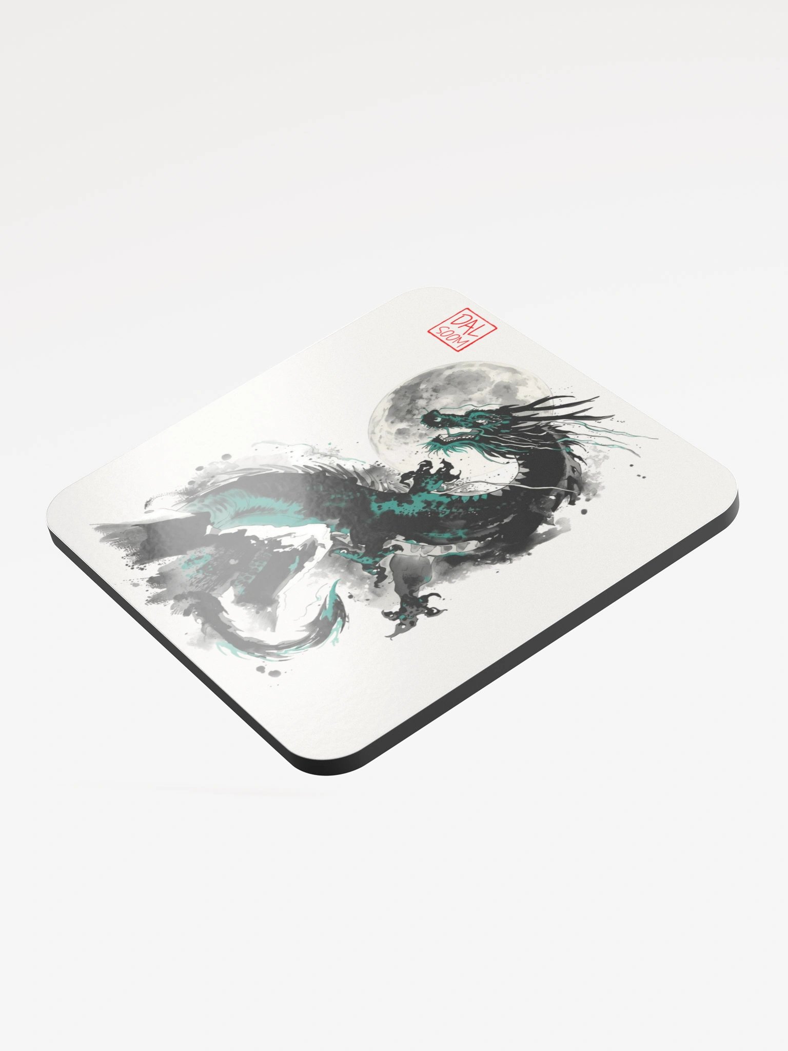 Moonlit Dragon Glossed Cork Coaster product image (4)