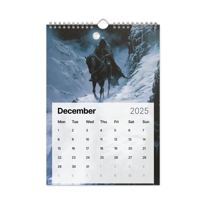 Dark Rider Wall Calendar (2025) by Allcolor product image (2)