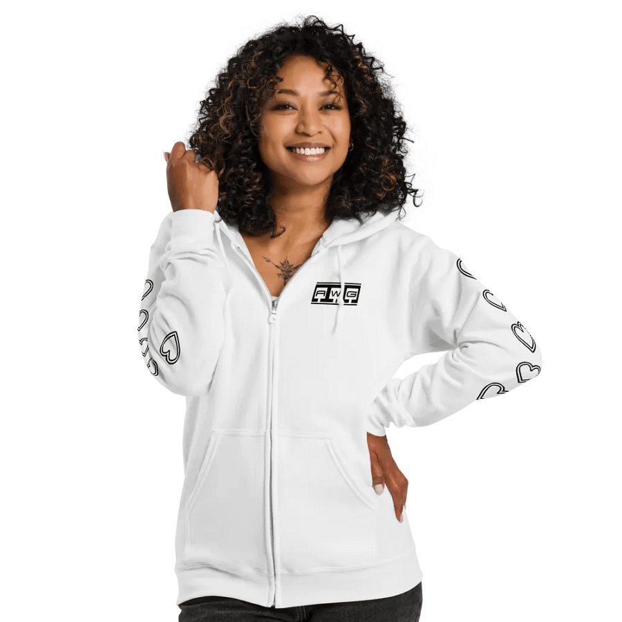 AWG Maid Dress Zip Hoodie (White) product image (5)