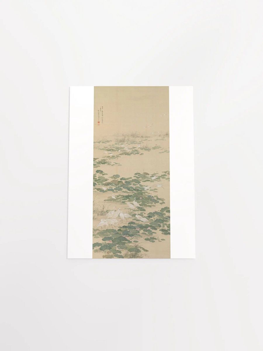Egrets in a Lotus Pond by Yamamoto Baiitsu product image (4)