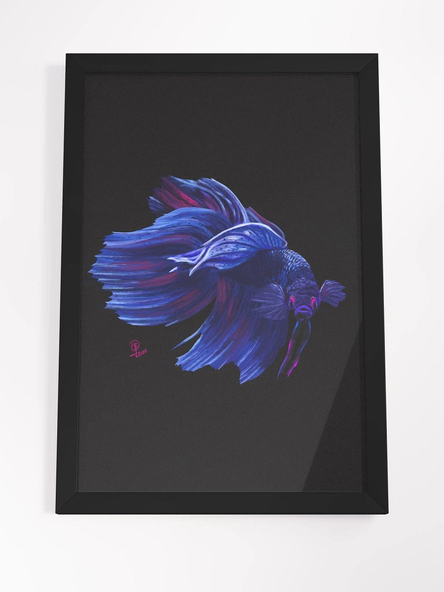 BettaWave (A Synthwave Betta Fish) Framed Art product image (4)