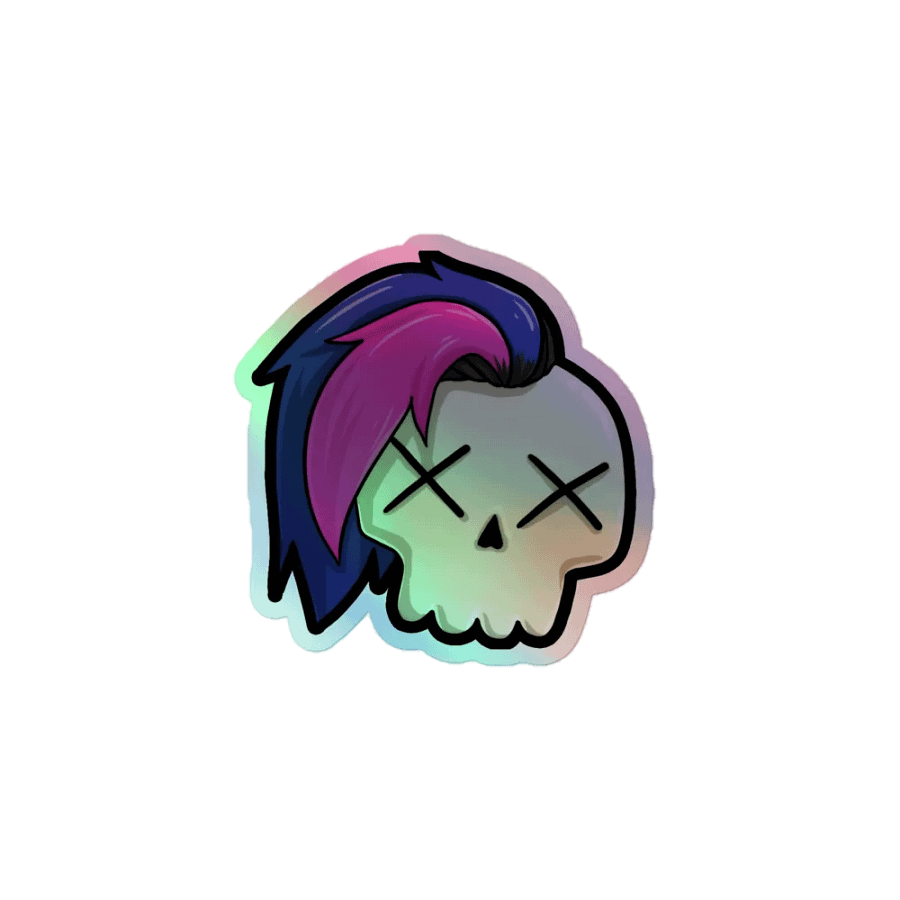 Hybrid Skull Holo Sticker product image (1)