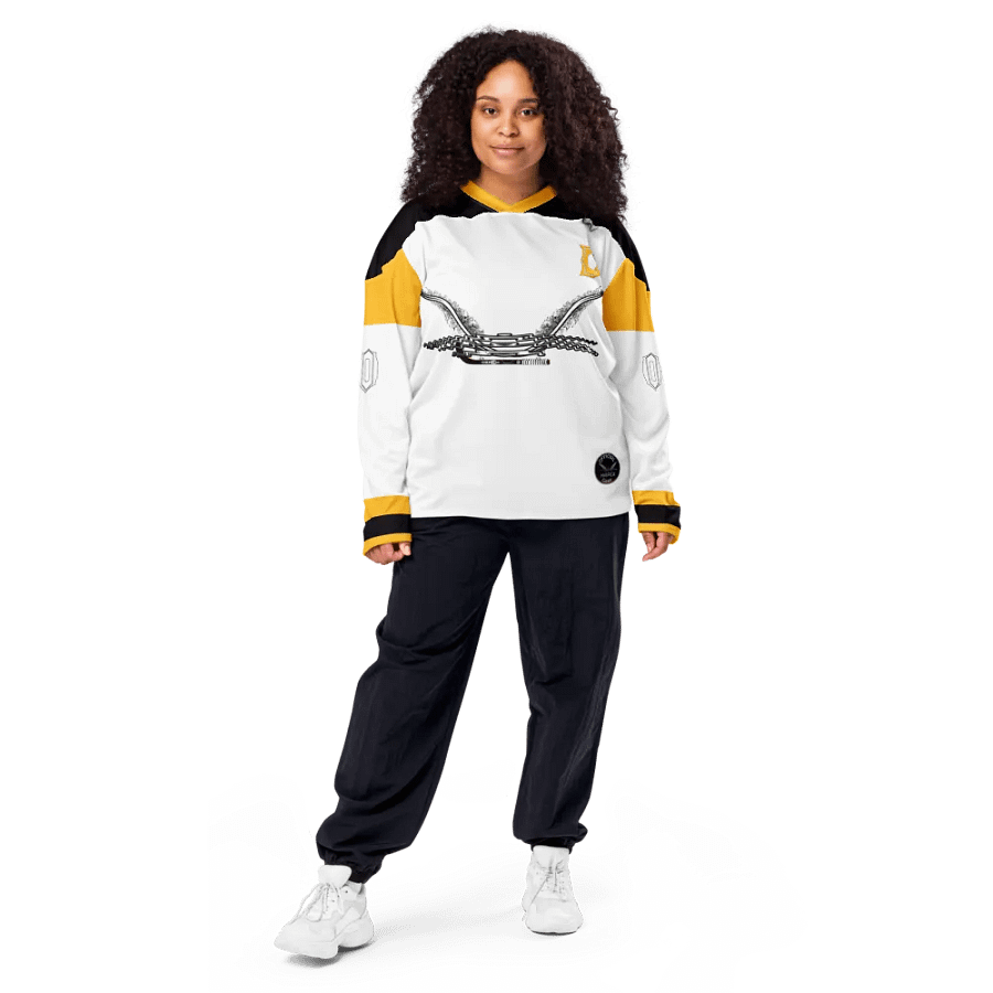 Recycled Hockey Fan Jersey - White - White HApex Gear White Logo product image (1)