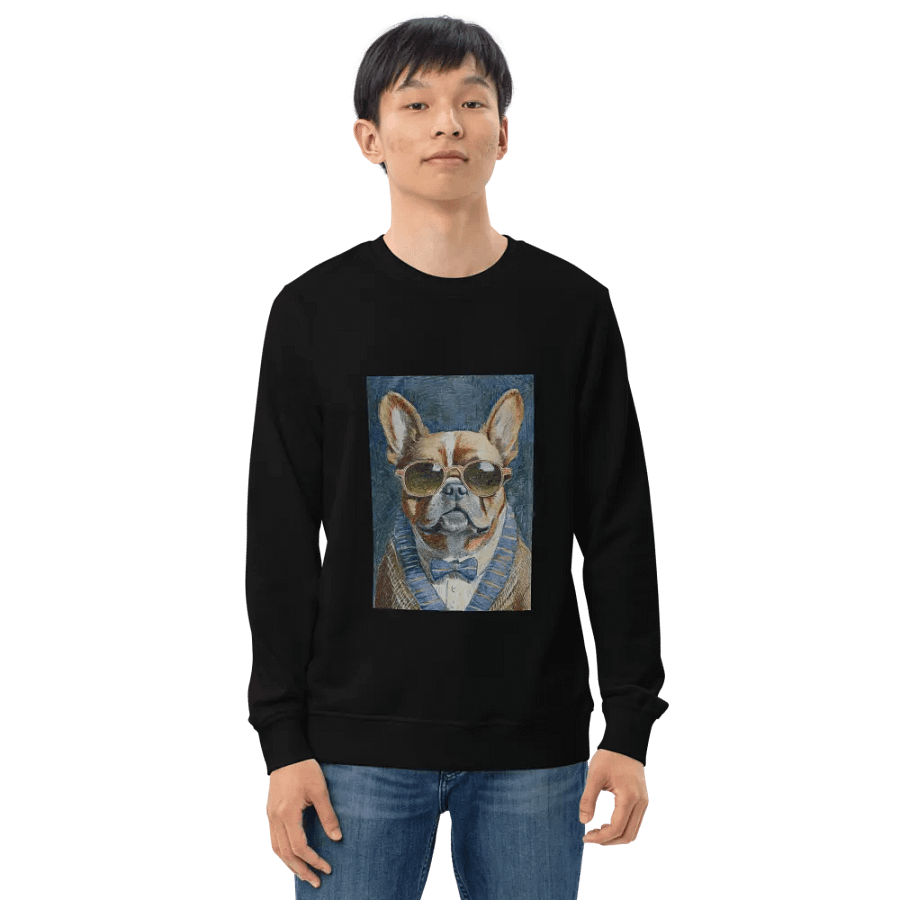 French Bulldog Sunglasses Painting - dogPXL Artistic series Unisex Organic Sweatshirt product image (3)