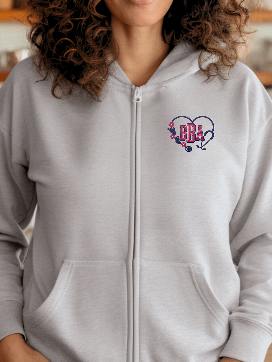 Personalized Embroidered Monogram Hooded Jacket product image (3)