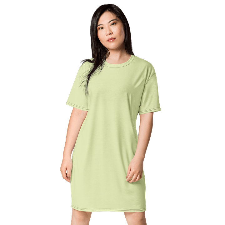 Oversized T-Shirt Dress - Crisp Snow Flurry, Sizes 2XS-6XL product image (1)