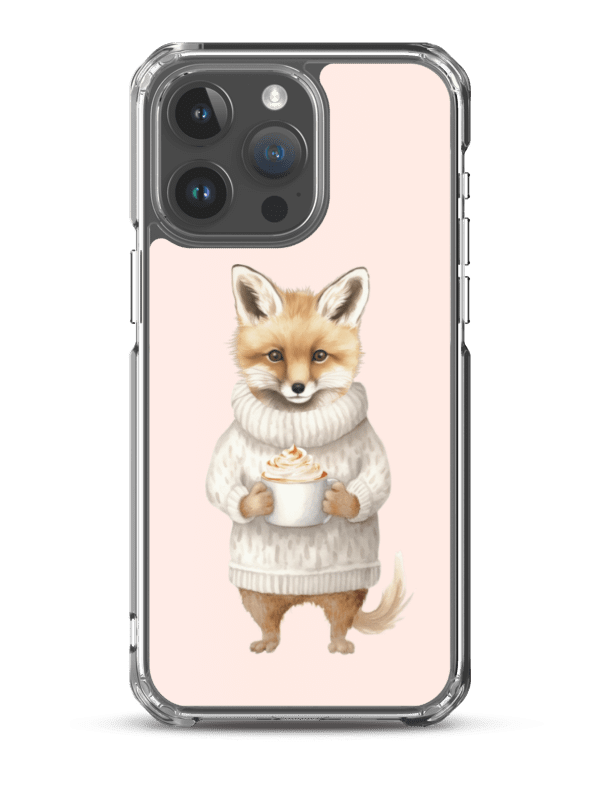 Cozy Fox Knitted Sweater iPhone Clear Case product image (1)