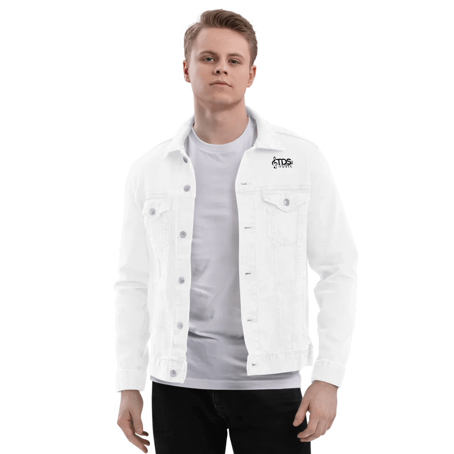 TDS Music Unisex Denim Jacket with Minimalist Mountain Design product image (2)