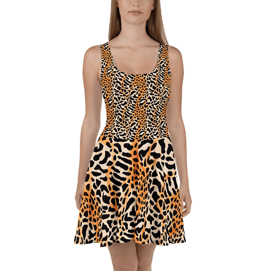 Orange Giraffe Skater Dress product image (2)