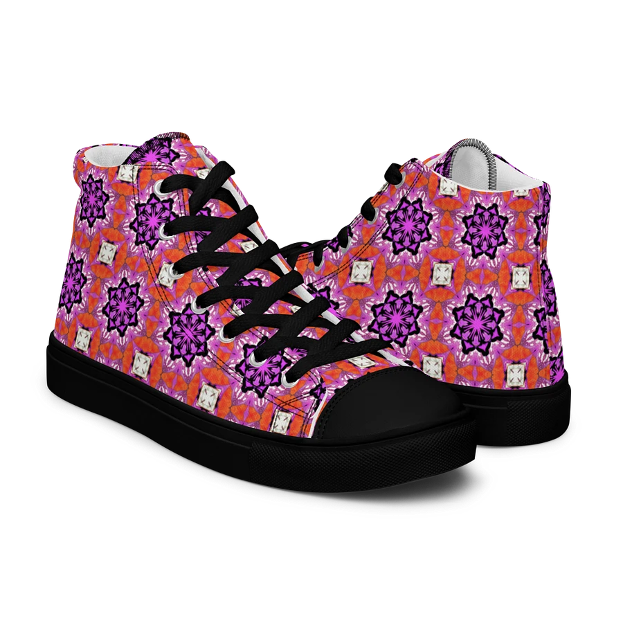 Abstract Foxy Repeating Pattern Ladies Canvas Shoe High Tops product image (41)