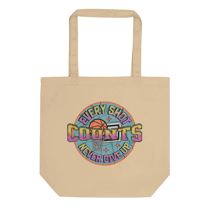 Every Shot Counts Basketball Vintage Motivation Tote Bag product image (1)