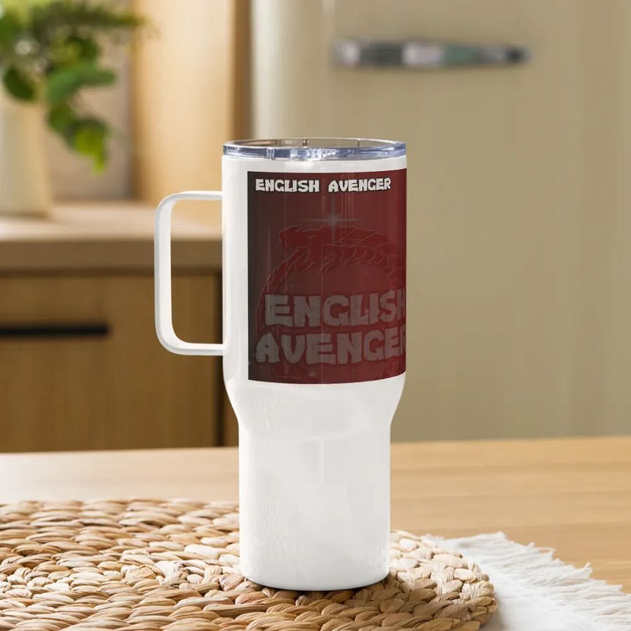 English Avenger Channel Logo Graphic Travel Mug with Handle product image (10)