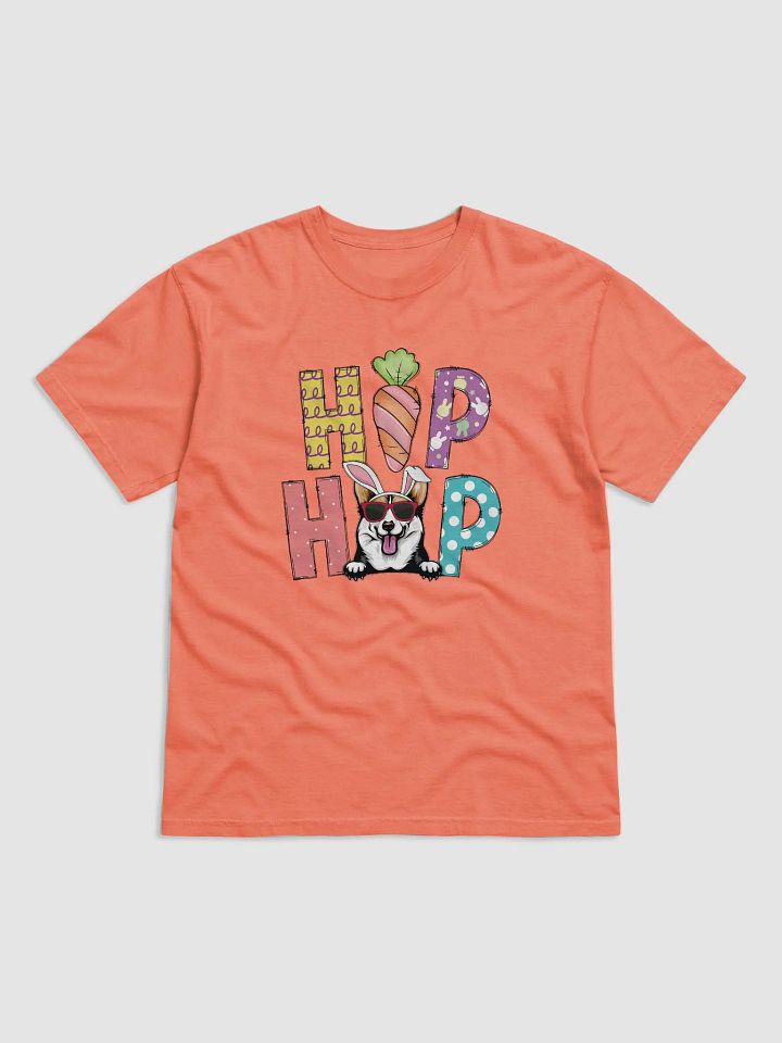 Hip Hop Easter Welsh Corgi (Tricolor) T-Shirt | Cute Easter Day Corgi Wearing Bunny Ears and Sunglasses T-Shirt product image (24)