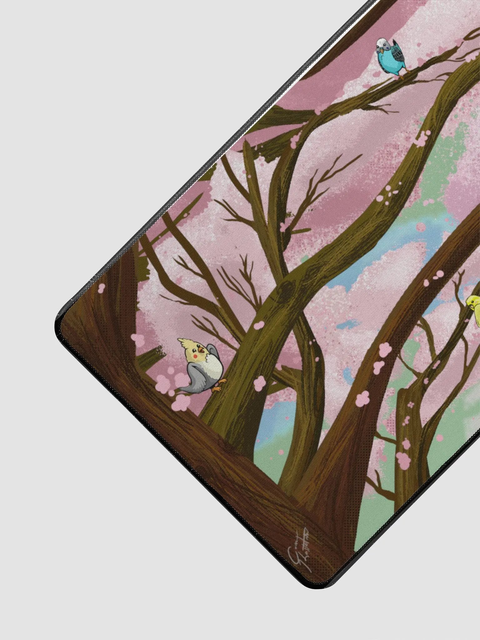 Birdie Blossoms Desk Mat product image (2)