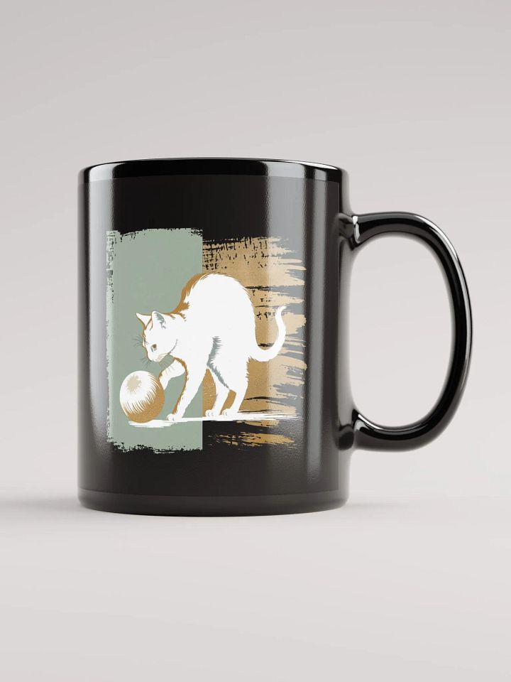 Holiday cat charm -black mug product image (1)