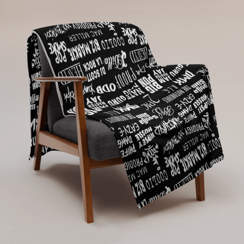 Never Forget - Hip-Hop Artists - BLACK - Throw Blanket product image (5)