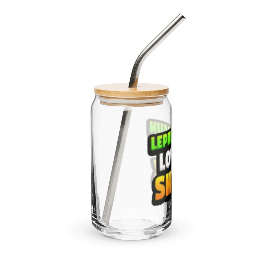 LLS Can Shaped Glass (16oz) with Lid & Straw product image (4)