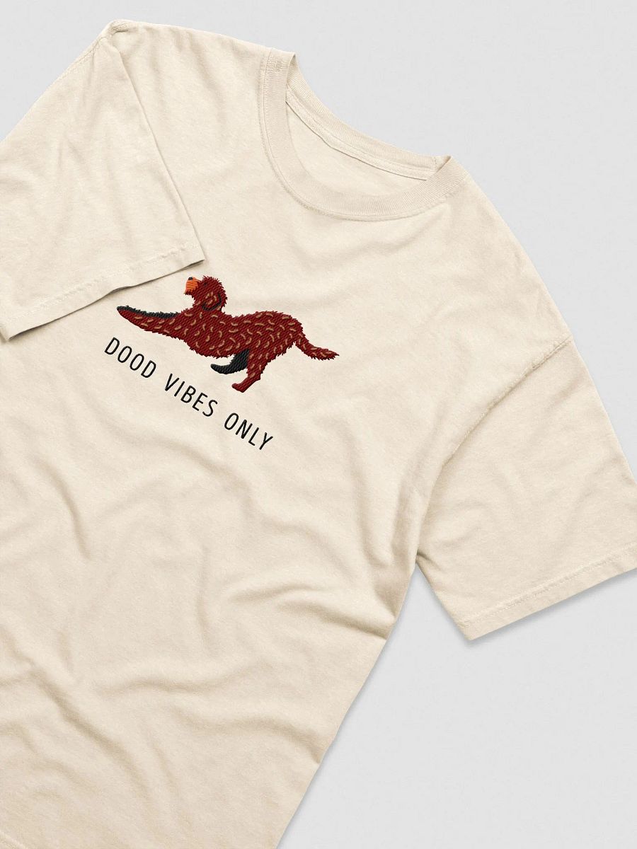 Dood Vibes Only T-Shirt(Embroidered) of a Labradoodle(Chocolate) product image (5)