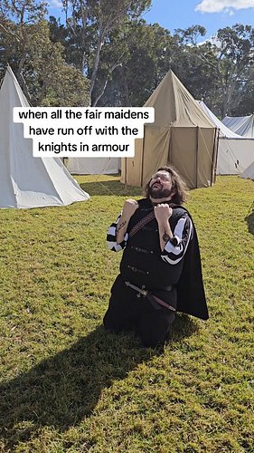 Pray tell, why do they always run off with Sir Chad? 

#dnd #renfaire #abbeymedievalfestival