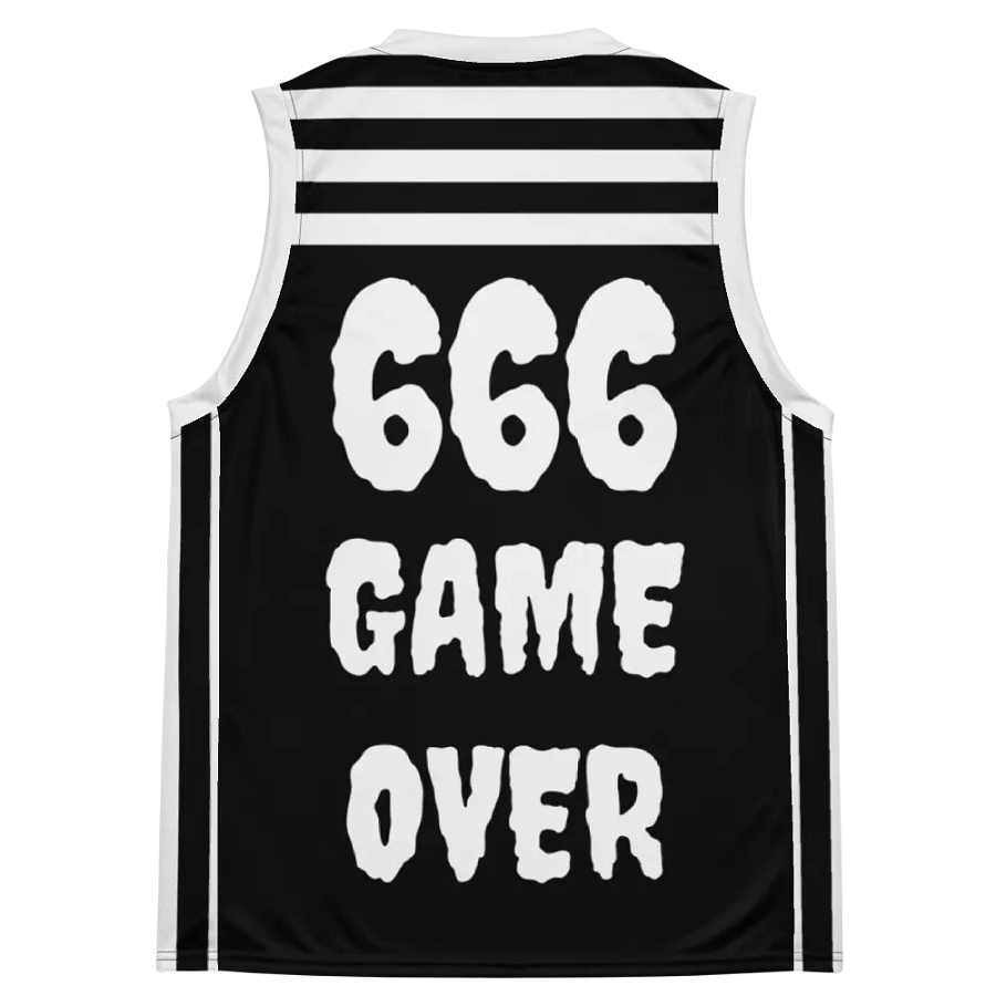 Maltese cross and skull basketball jersey product image (2)