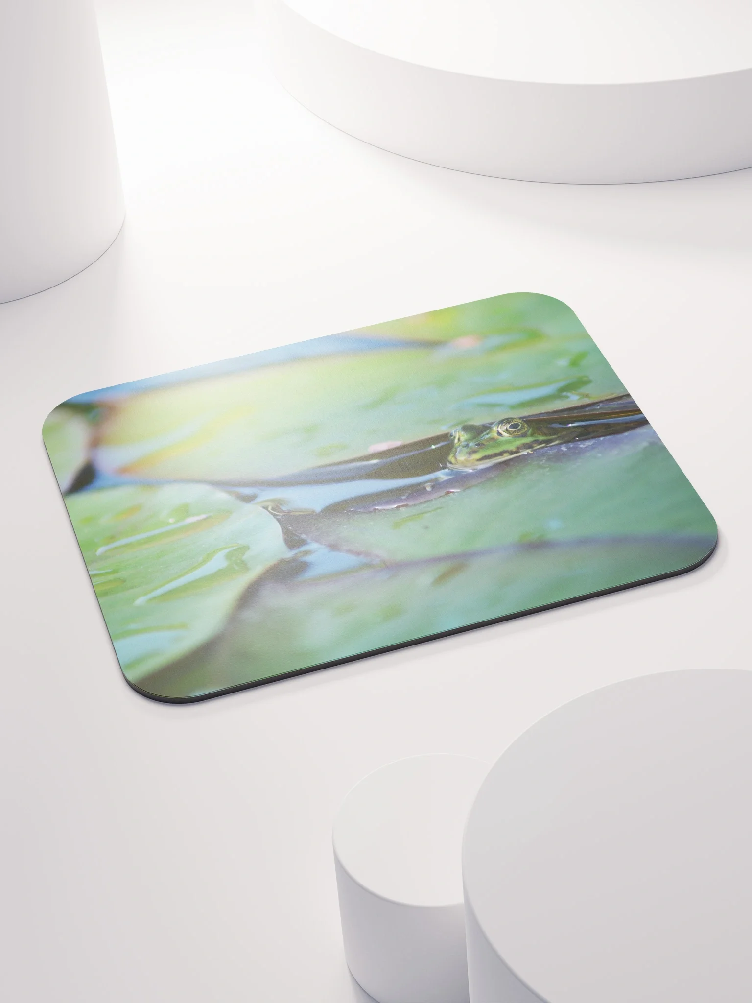 Mauspad - Frosch unter Seerosenblatt product image (4)