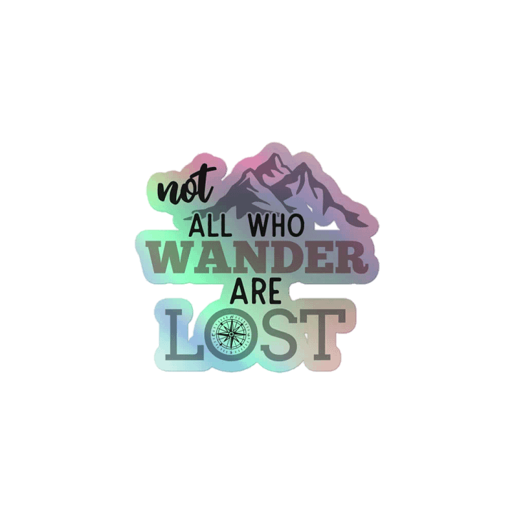 Not All Who Wander Are Lost Holographic Sticker Set product image (1)