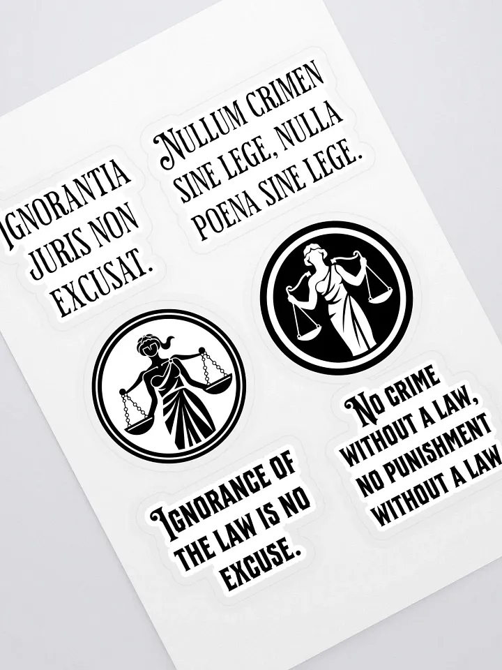 Latin Saying About Law Stickers product image (1)