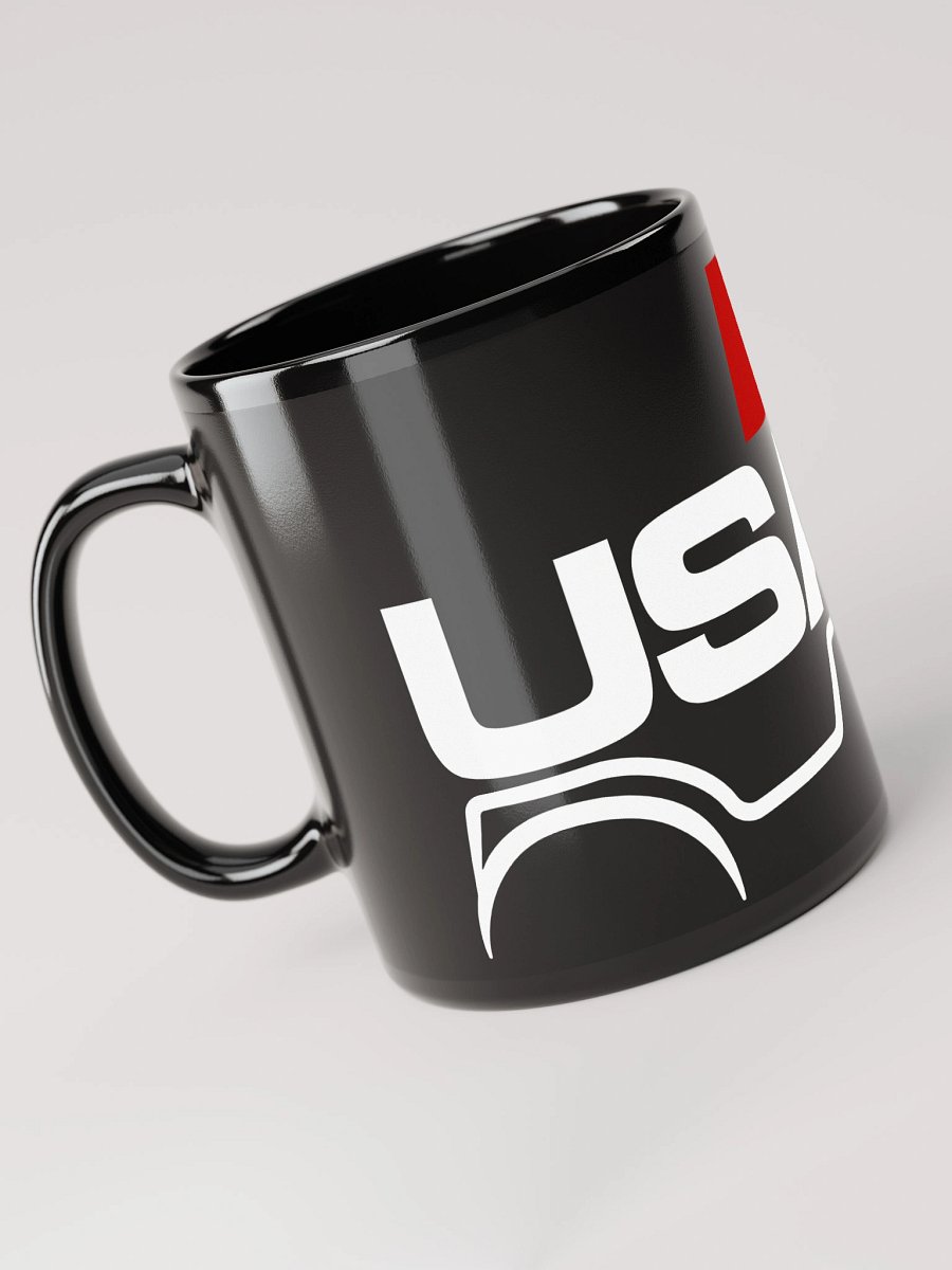 Black Mug with LARGE White & Red Logo product image (4)