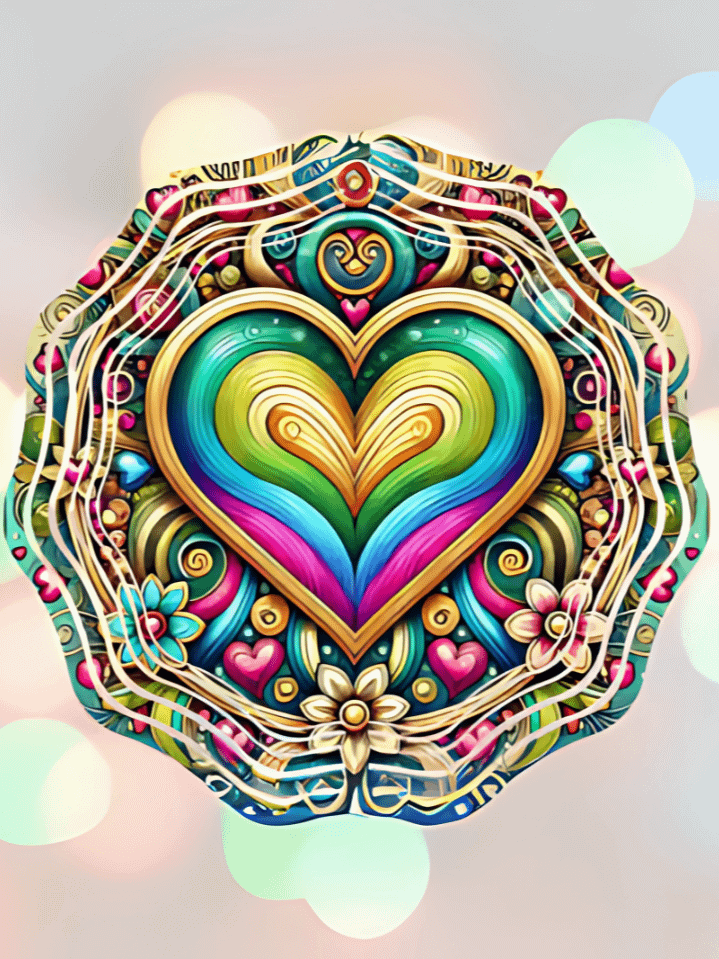 Vibrant Heart Wind Spinner Design for Valentine’s Day – Colorful Sublimation PNG – Ideal Gift Idea – 300 DPI High-Quality Instant Download product image (1)