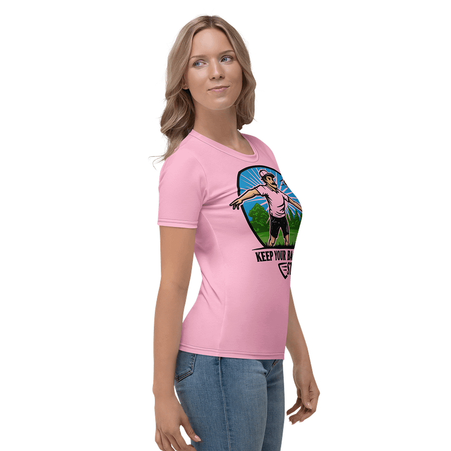 Fancy Lads Women's Pink T-shirt "Keep Your Backhand Strong" product image (5)